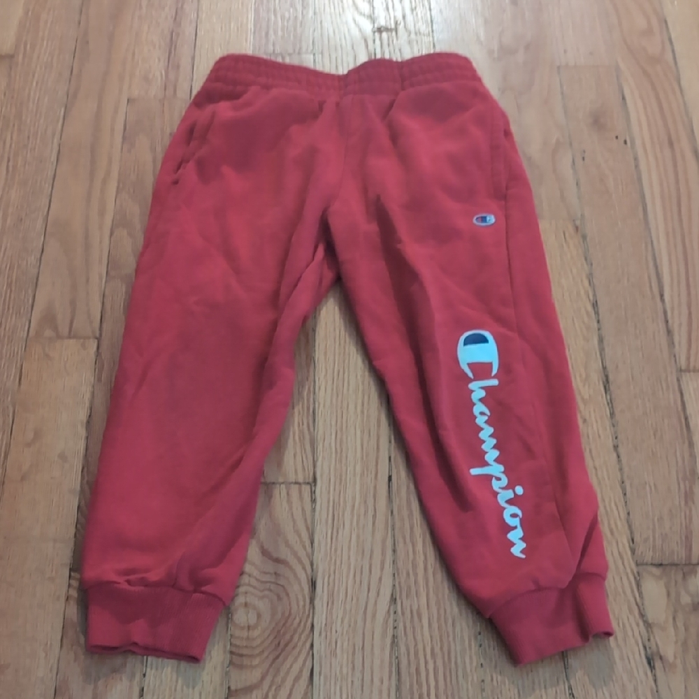 Champion‎ Red Sweatpants Elastic Cuffs Fleece